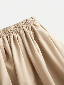 SHEIN 2pcs Baby Girl Knitted Letter & Number Pattern V-Neck Casual T-Shirt And Shorts Set - Multicolor - View 8