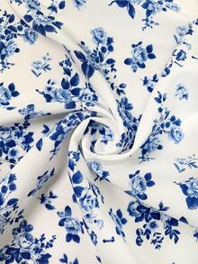 GlowEve A Mid-Length Summer Dress With Woven Prints For Women - Blue - View 4