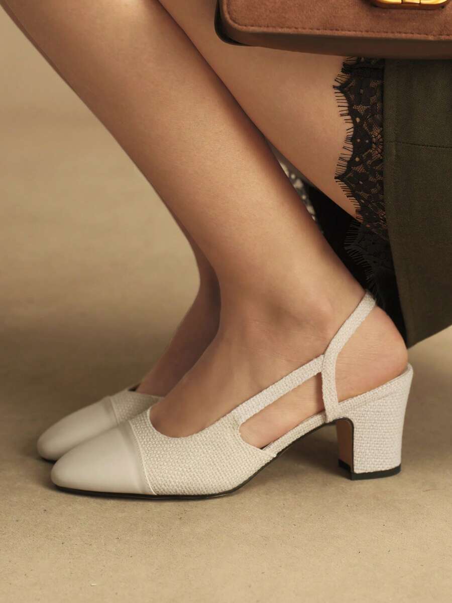 Rosivie Women's Pointed Toe Pumps, Versatile High Heels For Commuting And Daily Wear - Apricot - View 1