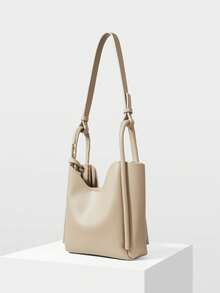 MOTF PREMIUM WOMEN'S FASHION COMMUTER VERSATILE LARGE CAPACITY SHOULDER BAG - Khaki - View 2