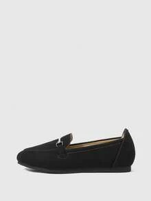 Sleekvia 2025 Spring/Autumn New Soft Bottom Slip-On Flat Round Toe Loafers For Women - Black - View 7