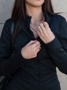 Hitanina Women's Casual Tight Fit Thermal Lined Thick Warm Long Sleeve Jumpsuit, Clothes Suitable For Autumn/Winter - Black - View 3