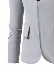 Bộ vest lịch lãm 2 món dành cho thiếu niên nam, gồm áo khoác đơn cài khuy màu xám và quần tây màu xám, trang phục trang trọng cao cấp, phù hợp cho tiệc sinh nhật, dạ hội, biểu diễn, dẫn chương trình, mùa cưới. - Xám - Xem 4