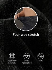 Flexra Shorts vaqueros de talla grande para mujer, de uso casual, con bolsillos y versátiles para el uso diario - Negro - Ver 9