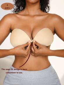 NudeFit 4 Pairs Women Invisible Bras, Suitable For Daily Wear - Multicolor - View 3