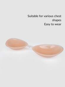 SHAPORA 1 Set + 5pcs Women's Reusable Floral Nipple Covers - Apricot - View 3