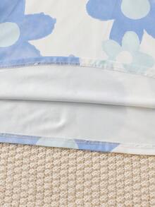 1 chiếc áo ngủ tay ngắn in chữ cho bé gái tuổi teen - Màu xanh lam - Xem 9