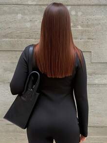 Kuleshova Women's Casual Tight Fit Thermal Lined Thick Warm Long Sleeve Jumpsuit, Clothes Suitable For Autumn/Winter - Black - View 6