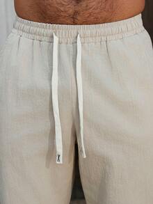 VENTUSAIL Quần dài nam dáng côn, màu trơn, cạp chun, thích hợp cho kỳ nghỉ. - Màu Khaki - Xem 4