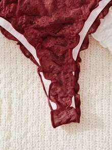 PetitDoll 3pcs Women's Minimalist Sexy Lace Thong Panties - Multicolor - View 6