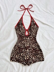 Soleia Bộ jumpsuit ôm sát cơ thể màu đen trắng phối viền tương phản, kiểu dáng thường ngày dành cho nữ, thích hợp cho các buổi tiệc, hẹn hò, trà chiều hoặc đi biển. - Nhiều màu - Xem 5