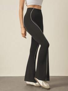 With My Calm 女士简约印花休闲运动裤 - 彩色 - 查看 4