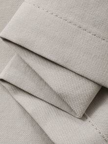 Dazy-Less 春夏修身休闲通勤职业套装，短款上衣搭配直筒裤，优雅通勤复古风，女士之选 - 卡其色 - 查看 8