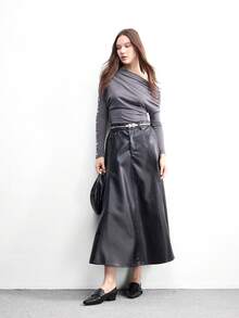 CUCCOO BIZCHIC 女士搭扣设计休闲时尚平底鞋 - 黑色PU - 查看 6