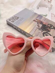 SHEIN 8PCS Heart Shaped Sunglasses For Wedding Party And Daily Travel Decoration,Christmas - Pink - View 8