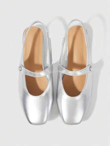 Sleekvia Women's Versatile Fashion Flat Shoes For Daily Wear Valentine's Day - Silver - View 7