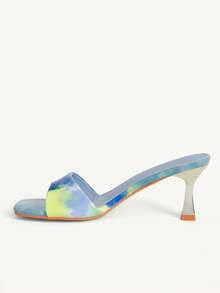 CUCCOO CHICEST Women's Fashion Versatile Daily Wear Slip-On High Heel Sandals - Baby Blue - View 5