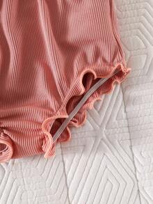 SHEIN 3件組新生兒中性套裝 紋理螺紋面料 柔軟舒適 尿布燈籠褲 2026春/夏新品 嬰兒尿布蓋內褲 0-9M - 彩色 - 查看 5