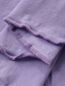 DAZY 2件套女士兔子图案宽松长袖长裤睡衣套装，秋季款 - 白色 - 查看 9