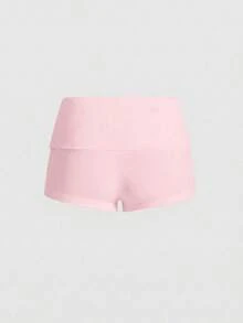 ROMWE Kawaii 可爱表情复古动漫Y2K性感女式短裤 - 粉色 - 查看 2