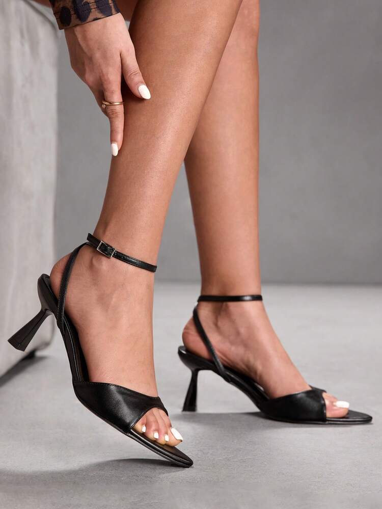 CUCCOO SZL Women's Buckle Design Fashionable High Heels, Versatile For Daily Wear Valentine's Day