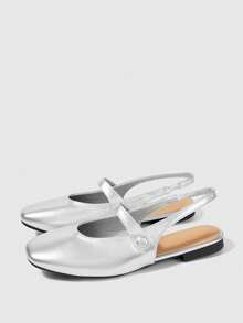 Sleekvia Women's Versatile Fashion Flat Shoes For Daily Wear Valentine's Day - Silver - View 6