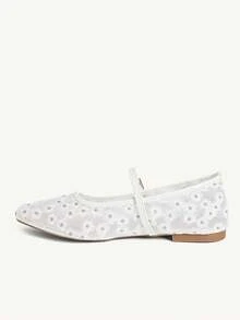 CUCCOO CHICEST 女士透气网面休闲一脚蹬鞋，舒适透气，适合工作和日常穿着，夏季款 - 白色 - 查看 4