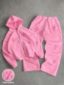 PAVTROS Khăn tắm nam phong cách đường phố phổ biến, in hình chữ thập INS với thêu 3D, thích hợp cho lễ hội âm nhạc ngoài trời, hộp đêm, quán bar, quà tặng cho bạn trai/chồng, quà kỷ niệm, bộ áo nỉ và áo hoodie. - Hồng - Xem 4