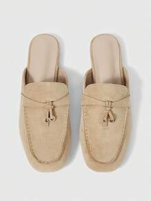 Sleekvia Women's Casual Versatile Slip-On Flat Shoes - Apricot - View 2