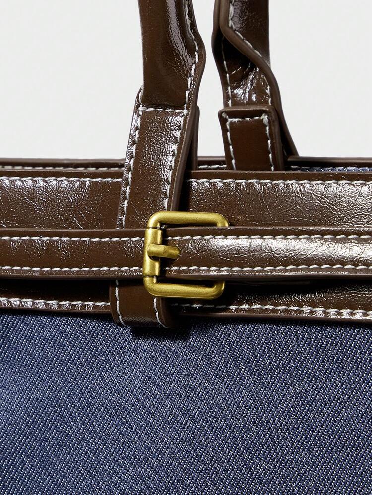 WOMEN'S SIMPLE & FASHIONABLE BUCKLE DETAIL ELEGANT COMMUTER SHOULDER BAG, EYE-CATCHING WORK BAGS FOR WOMEN, BAG FOR WOMEN ELEGANT, LUXURY