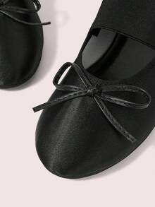 CUCCOO DOLLMOD Women's Casual Versatile Commuting Flats With Bow Decor Valentine's Day - Black - View 10