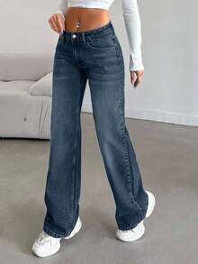 SHEIN Women Jeans - Dark Wash - View 5