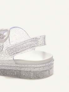 Cozy Pixies 1 Pair Summer Fashion Versatile Casual All-Match Transparent Cute Soft Bottom Flat Sandals For Toddler Girls & Boys - Clear - View 6