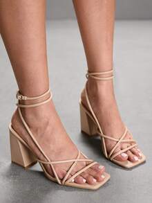 CUCCOO SZL 女士高跟凉鞋 - 裸色 - 查看 1