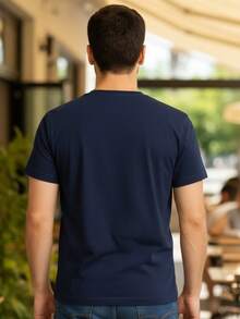 Playera Essential Premium - El Básico Indispensable para tu Guardarropa - Azul Marino - Ver 5