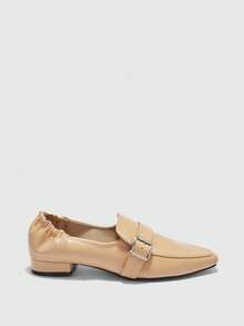 CUCCOO BIZCHIC Women's Buckle Design Casual Fashionable Flat Shoes - Light coffee - View 8