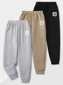 3pcs/Set Casual Graphic Print Sweatpants For Tween BoySuitable For Autumn/Winter Daily, Commuting, School, Sports Wear, Multi-Color & Style Options - Multicolor - View 6