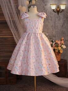 SHEIN 少女爱心印花无袖吊带连衣裙 - 白色 - 查看 8