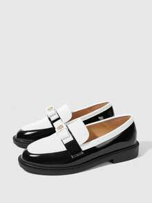 Sleekvia 女士平底鞋 - 黑與白 - 查看 2