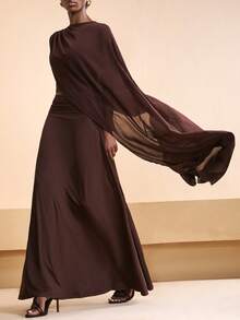 Zivah 2026 Vacation Casual Distinctive Shawl Elegant Top + Skirt Set - Brown - View 5