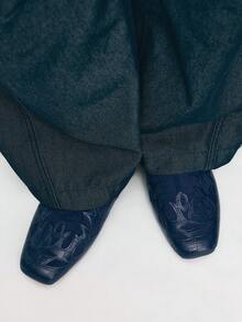 Mnmlis 女士方头休闲拖鞋 - 藏蓝色 - 查看 1