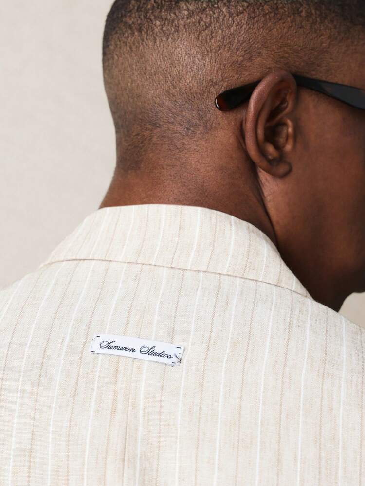 ダブルブレストブレザーとパンツセット