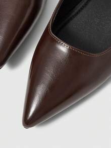 Sleekvia 女士搭扣设计休闲百搭平底鞋 - 棕色 - 查看 8