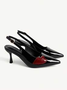 CUCCOO CHICEST Women's Pointed Toe Buckle Design Everyday Versatile Fashion High Heels - Black - View 1