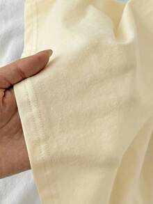 Tseoso Áo thun nữ màu mơ mới, chất liệu 95% cotton, cổ kéo khóa nửa thân, đa năng cho mọi mùa và trang phục thường ngày. - Màu be - Xem 5