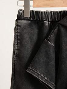 少女牛仔两件套，复古街头风时尚休闲学院风穿搭推荐：针织连帽卫衣搭配直筒牛仔裤，夏季必备套装 - 黑色 - 查看 4