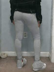 Rovax Ripped Sexy Flare Sweatpants Graduation,Back To School Outfits,Graduation,Teacher Outfits For Women,Back To School Fall Cloth For Women - Grey - View 2