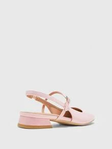 CUCCOO BIZCHIC Zapatos de mujer con correa trasera de estilo Mary Jane, color rojo, tacón bajo cómodo y punta cuadrada. Tacón de graduación, tacones de fiesta para primavera y verano, para ocasiones como graduación, baile de graduación, primavera, Semana Santa y Navidad. - Rosa vieja - Ver 9