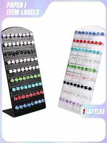 SHEIN 2 chiếc giá đựng khuyên tai 72 lỗ, giá trưng bày khuyên tai, giá đựng khuyên tai đựng được 36 đôi, giá treo khuyên tai, giá để đồ trang sức - Nhiều màu - Xem 7