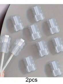 10 Pcs ABS Resin Cable Sleeves: Protect Your Cables From Breakage And Disconnection,Instant Style - Clear - View 9